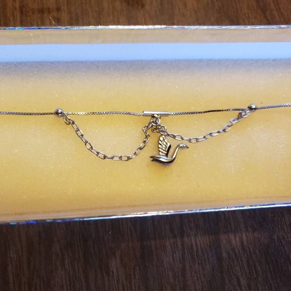 Swan Women Anklet Ankle Bracelet Foot Jewelry Silver tone NWT - Picture 1 of 1